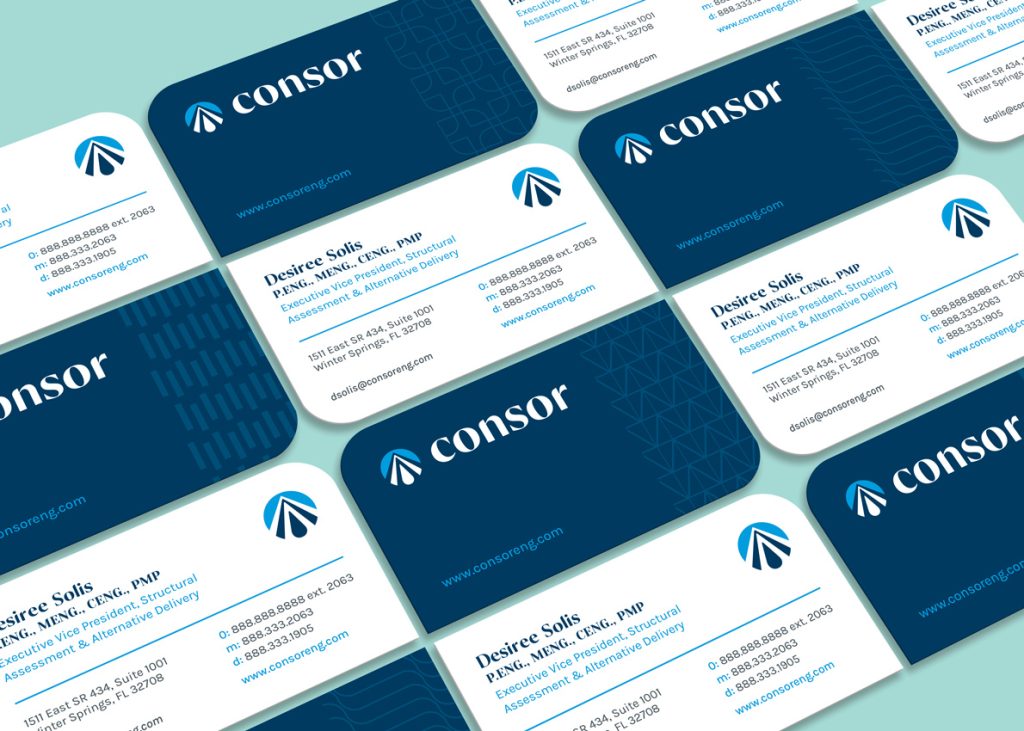 Lansing Building Product's new business cards have a unique shape to set them apart from the rest of the competition.