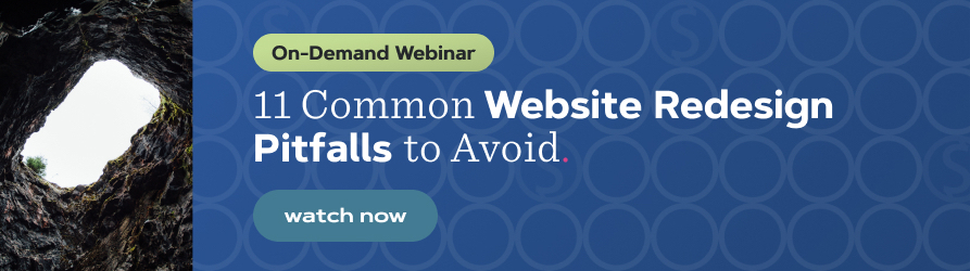 Pusher to webinar - 11 Common Website Redesign Pitfalls to Avoid
