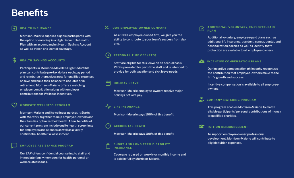 An overview of the benefits available - Morrison Mairle example