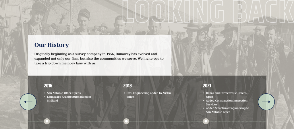 A look into your firm's history - Dunaway example