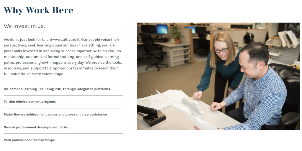 Investing in professional development