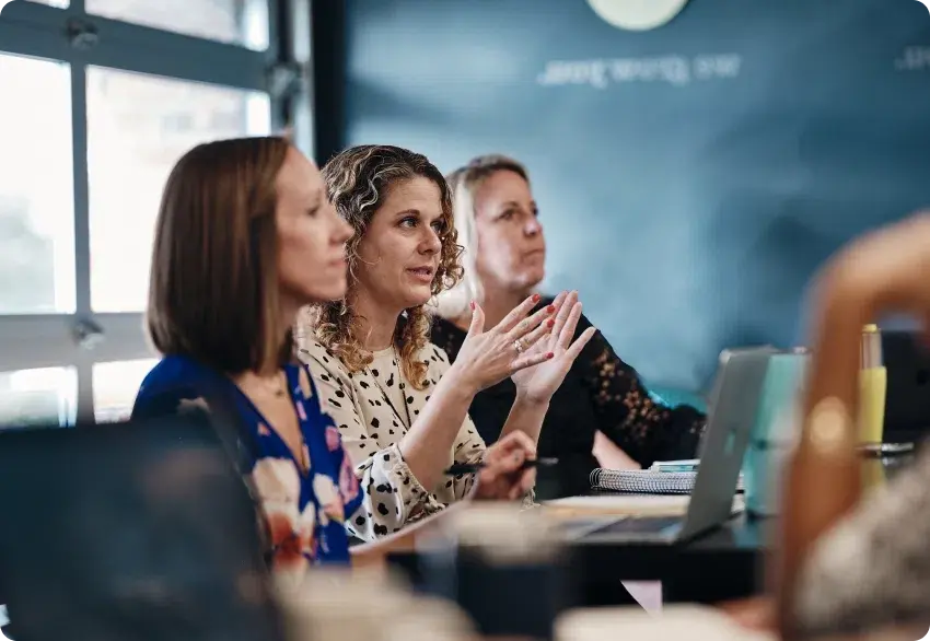 Marketing leaders conducting strategy session